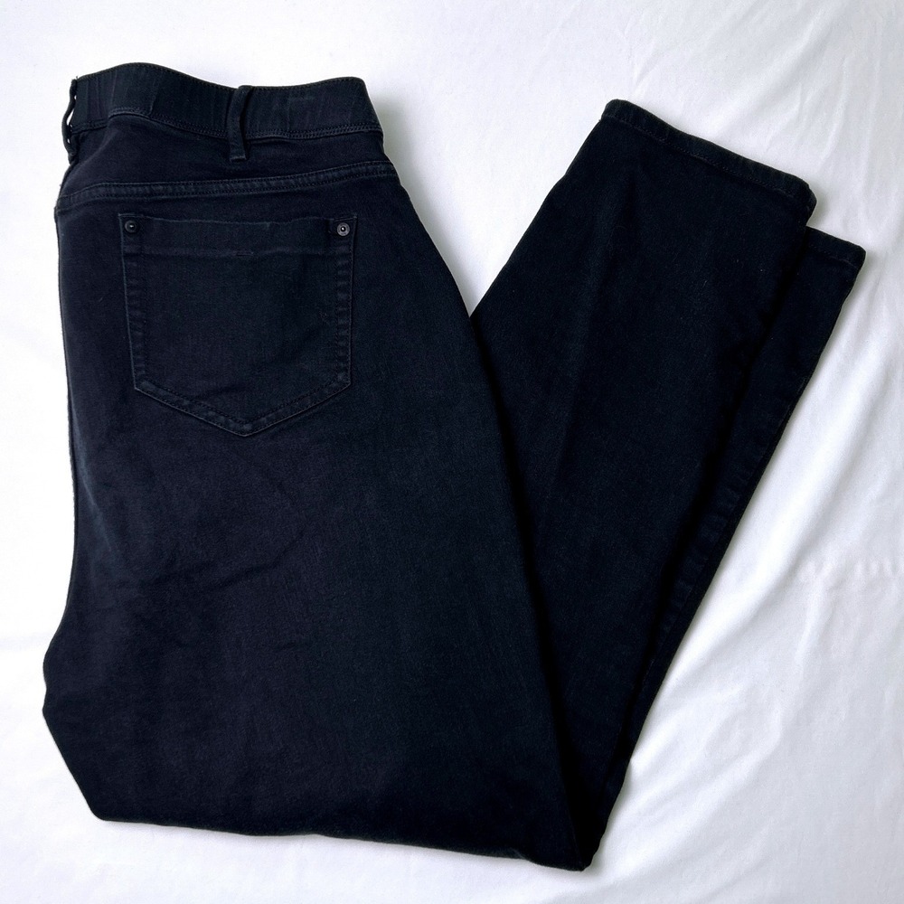 J.Jill Womens Authentic Fit Slim Ankle Stretch Denim Jeans Size 18 Black Classic